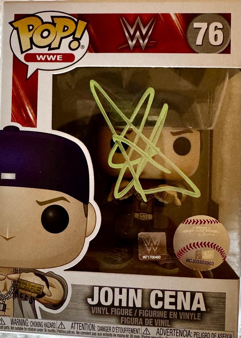 John Cena signed Funko #76 WWF - Official Pix COA